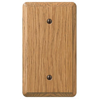 Amerelle Contemporary Light Brown 1 gang Oak Wood Blank Wall Plate 1 pk