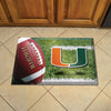 University of Miami Rubber Scraper Door Mat