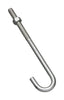 National Hardware Zinc-Plated Silver Steel 7 in. L J-Bolt 1 pk