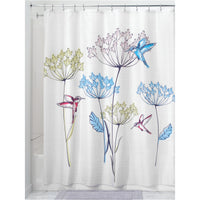 iDesign 72 in. H X 72 in. W Multicolored Hummingbird Shower Curtain Polyester