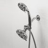 Waxman Consumer Group 8336521 Chrome Serene Premium Dual 3/6-Spray Fixed & Handheld Shower Heads