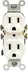 Leviton 15 amps 125 volt White Outlet 5-15R 1 pk (Pack of 10) | Max ...