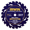 Irwin Marathon 7-1/4 in. Dia. x 5/8 in. Carbide Circular Saw Blade 24 teeth 1 pk (Pack of 10)