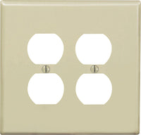 Leviton Midway Ivory 2 gang Nylon Duplex Wall Plate 1 pk