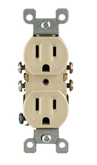 Leviton 15 amps 125 V Duplex Ivory Outlet 5-15R 1 pk