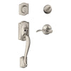 Schlage Camelot / Accent Satin Nickel Single Cylinder Handleset and Knob Right or Left Handed