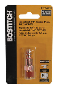 Bostitch Steel Air Coupler 1/4 in. Male 1 pc