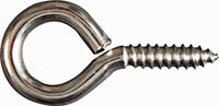 National Hardware 0.22 in. D X 2-3/16 in. L Polished Stainless Steel Screw Eye 75 lb. cap. 1 pk