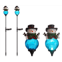 Celebrations LED Clear Snowman 30 in. Pathway Decor (Pack of 12)