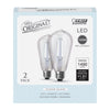 Feit ST19 E26 (Medium) Filament LED Bulb Daylight 100 Watt Equivalence 2 pk