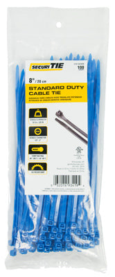 Standard Duty Cable Tie, Blue, 8-In., 100-Pk.