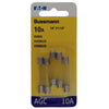 Bussmann 10 amps AGC Glass Tube Fuse 5 pk (Pack of 5)