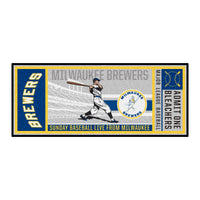 MLB - Milwaukee Brewers Retro Collection Ticket Runner Rug - 30in. x 72in. - (1970)