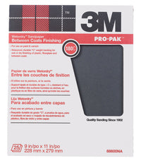 3M Pro-Pak 11 in. L X 9 in. W 180 Grit Silicon Carbide Sandpaper 25 pk