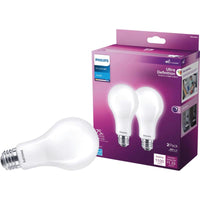 Philips A21 E26 (Medium) LED Bulb Daylight 75 Watt Equivalence 2 pk