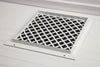 Steelcrest Designer 12 X 12 Wall /Ceiling White Return Vent Cover, With Face Mounting Screw Holes, No Damper