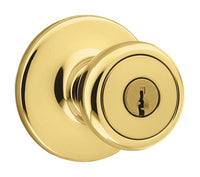 Kwikset Tylo Polished Brass Entry Knobs 1-3/4 in.