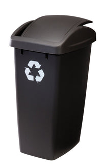 Rubbermaid 12.5 gal. Black Recycler Wastebasket (Pack of 6)