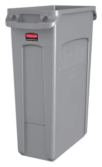 Rubbermaid Slim Jim 23 gal Gray Resin Garbage Can