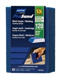 Norton ProSand 4.5 in. L X 3.6875 in. W X 1 in. 120 Grit Medium Multi-Angle Sanding Sponge