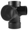 Charlotte Pipe 3 in. Hub X 3 in. D Hub ABS Sanitary Tee