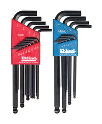 Eklind Metric and SAE Long Arm Ball Hex L-Key Set 22 pc