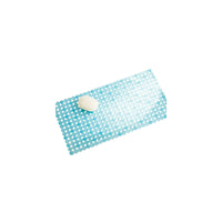 iDesign Orbz 27 in. L X 14 in. W Blue Plastic Bath Mat