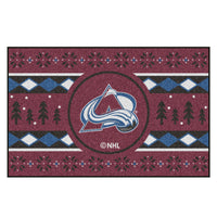 NHL - Colorado Avalanche Holiday Sweater Rug - 19in. x 30in.