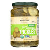 Woodstock Organic Kosher Sliced Dill Pickles - Case of 6 - 24 OZ