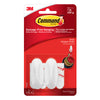 3M Command Small Plastic Hook 2-1/8 in. L 2 pk