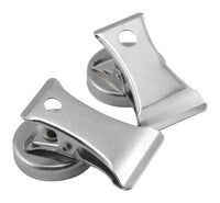 Magnet Source 1.8 in. L X 1 in. W Silver Clip Magnetic Clips 3 lb. pull 2 pc