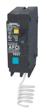 Siemens 15 amps Arc Fault/Ground Fault Single Pole Circuit Breaker