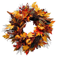 Celebrations 24 in. Unlit Fall Wreath (Pack of 4)