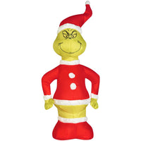 Gemmy Airdorable Multicolored Grinch in Santa Suit Inflatable 19 in.