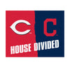 MLB House Divided - Reds / Indians House Divided Rug