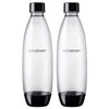 SodaStream Black 1 L Carbonator Bottle 2 pk