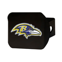 NFL - Baltimore Ravens Black Metal Hitch Cover - 3D Color Emblem