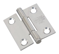 National Hardware 1.5 in. L Stainless Steel Stainless Steel Door Hinge 2 pk