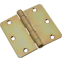 SPB512RC 3-1/2" x 3-1/2"  1/4R Hinge 1/pk - Brass Tone