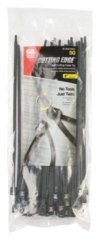 Gardner Bender 8 in. L Black Self-Cutting Cable Tie 50 pk