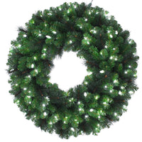 Celebrations 48 in. D LED Prelit Pure White Pine Wreath (Pack of 2)