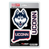 University of Connecticut 3 Piece Decal Sticker Set