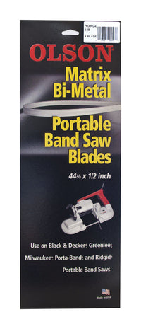 Olson 44.9 in. L X 0.5 in. W Bi-Metal Portable Band Saw Blade 14 TPI Regular teeth 3 pk