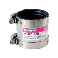 Fernco Schedule 40 1-1/2 in. Slip each X 1-1/2 in. D Hub Neoprene Rubber Shielded Coupling 1 pk