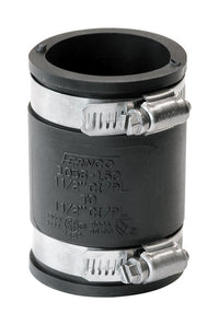 Fernco Schedule 40 1-1/2 in. Hub each X 1-1/2 in. D Hub PVC Flexible Coupling 1 pk