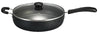 T-fal Specialty Aluminum Pan with Lid 12 in. 5 qt Black