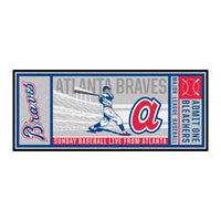 MLB - Atlanta Braves Retro Collection Ticket Runner Rug - 30in. x 72in. - (1974)