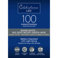 Celebrations LED Micro Dot/Fairy Clear/Warm White 100 ct String Christmas Lights 16.5 ft. (Pack of 12)