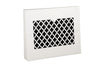 Steelcrest Designer 15-Inch White Gravity Baseboard Vent With Air-Volume Damper & Concealed Mounting Holes