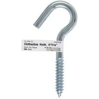 Hampton Small Zinc-Plated Silver Steel 4.8125 in. L Clothesline Hook 300 lb. 1 pk (Pack of 10)